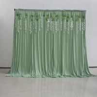 Offre Spéciale élastique lait soie voile mariage hôtel plafond vague décoration fenêtre fond extensible rideaux mariage