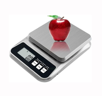 Balance de cuisine professionnelle de haute qualité, durable, en acier inoxydable, étanche, 5 kg/1 g, adaptée pour peser les ingrédients, le café