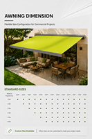 Fournisseur d'auvents rétractables à cassette complète OEM, auvent motorisé en aluminium pour patio, destiné aux importateurs et distributeurs