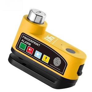 Cerradura de <span class=keywords><strong>disco</strong></span> para motocicleta, antirrobo, desbloqueo por huella dactilar, resistente al agua, alarma de 120dB, <span class=keywords><strong>candado</strong></span> de protección de seguridad de 7mm para motocicleta - Product Image 1