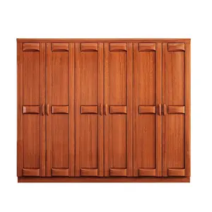 2024 Gabinete de muebles modernos ropa antigua armario cama 2 puertas 3 puertas Ghana armario de madera maciza