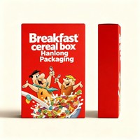 Boîte de papier de céréales à haute teneur en protéines pour enfants, encre de soja, boîte de bonbons nutritive pour le petit déjeuner, boîte d'emballage alimentaire aux saveurs variées