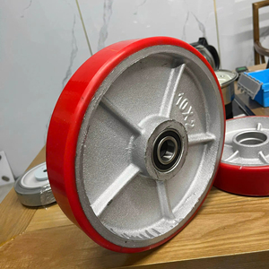 Roue en polyuréthane robuste avec noyau en fonte, taille 4, 5, 6, 8 pouces, roue de remplacement industrielle en polyuréthane pour chariot - Product Image 1