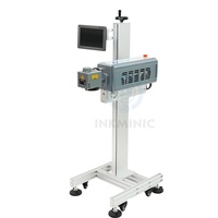 Machine de marquage et de codage laser UV à fibre CO2 volante de bonne qualité 30W 40W 60W avec source laser cohérente CRD BC, utilisée pour les tuyaux en PVC, PE, les câbles et le métal