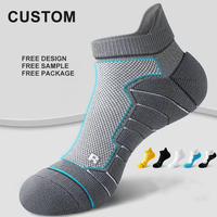 Chaussettes de sport professionnelles personnalisées avec prévention des odeurs et résistance à l'usure, chaussettes de course tricotées à compression ODM pour femmes et hommes