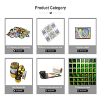 Etiqueta adhesiva holográfica 3D personalizada con código QR Material PET para la industria química fabricada en China