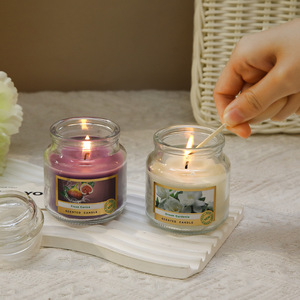 glass jar soy wax scented candles with lid multi fragrance home bedroom aromatherapy decorative candle ornaments - Product Image 2