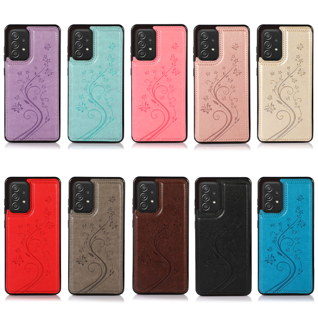 Butterfly Love Flower Embossed Phone Case for Samsung Galaxy A12 5G A72 4G A52 A32 A71 A51 A70S A50S A30S A20E A10E Phone Cover
