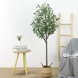 Plantes artificielles de haute qualité pour l'intérieur et l'extérieur, plantes en pot, feuilles en soie, arbres verts artificiels, plantes artificielles en pot, oliviers - Product Image 5