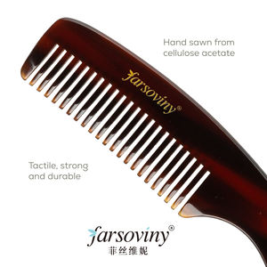 Acetato di cellulosa piccolo ampio dente barba e baffi tasca CombTravel dimensioni per la cura dei peli facciali e la cura della barba - Product Image 5