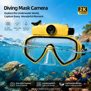 <span class=keywords><strong>Masque</strong></span> de plongée professionnel avec support pour caméra d'<span class=keywords><strong>action</strong></span>, verre trempé anti-fuite, lunettes de plongée pour sports sous-marins - Product Image 5