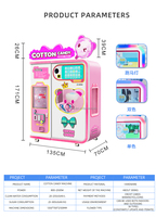 Machine à Barbapapa Entièrement Automatique d'Usine de Fabrication OEM avec Paiement par Billets et Monnaie, Fêtes Colorées, pour Petites Entreprises