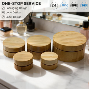 Cajas de Almacenamiento Cilíndricas de Madera Hechas a Mano de Alta Calidad, Cajas Redondas Pequeñas de Bambú para Cosméticos, Joyería, Sal, Té, con Diseño Grabado - Product Image 1