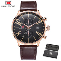 Jam Tangan Pria Mini Focus MF0135G Kuarsa Cina Mewah Baja Kalender Tahan Air Harga Terjangkau