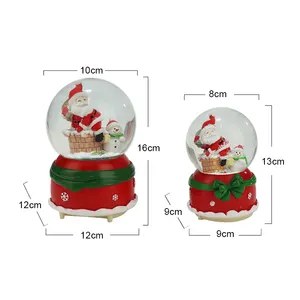 2023 Hot Sales Natal Snow Globe Personalizado Water Ball com música desktop ornamentos Decoração para casa estátua