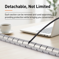 Protecteur de câble spiralé extrudé en PE, tube de dissimulation de fils, bande de protection flexible pour la gestion des rallonges en atelier industriel