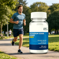 Complément d'iodure de potassium en marque blanche OEM – Comprimés pour le bien-être de la thyroïde pour adultes – Soutien quotidien naturel en iode – 120 unités