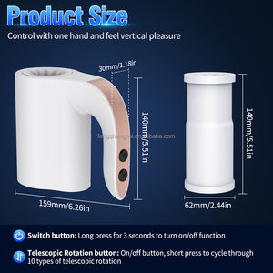 Tragbare Zweikanal-USB-Mastur bator für Männer Automatische Teleskop-Vagina-Maschine mit Flugzeug becher TPE-Material Sexspielzeug für Männer - Product Image 5