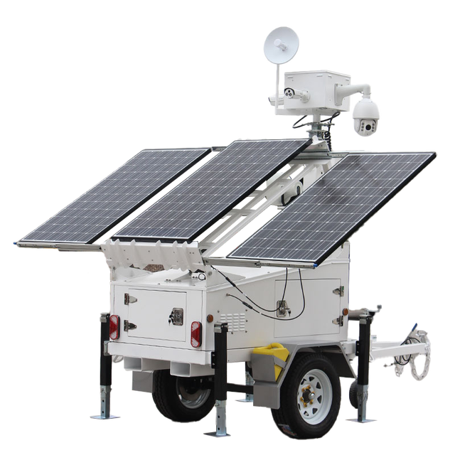 Quality Assurance Solar Panels Single Axle Solar Trailer Mobile Solar Surveillance Trailer