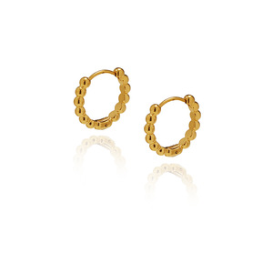 Pendientes de Aro Pequeños Minimalistas para Mujer, Diseño Geométrico Vintage, Chapados en Oro de 18K, Acero Inoxidable, Personalizados - Product Image 2
