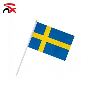 Ensemble de supporters de l'équipe de football suédoise 2026 : drapeau national, drapeau à main, collier <span class=keywords><strong>carte</strong></span>, porte-clés, épinglette, t-shirt – Campagne Mondial de Football - Product Image 3