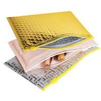 Sacs d'enveloppe à bulles Ziplock PE LDPE Pochette à fermeture éclair rembourrée à bulles pour les produits de maquillage