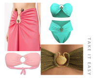 SHANG JIN New Großhandel Bade bekleidung Metall zubehör Luxus Bikini Zubehör Bade bekleidung Gold Kreis Schnalle