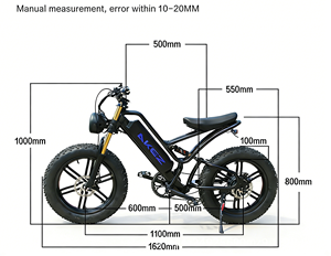 Vélo de montagne électrique 20 pouces, pneus larges, alliage d'aluminium, moteur sans balais 48V 750W, batterie au lithium, tout-terrain pour hommes et femmes - Product Image 3