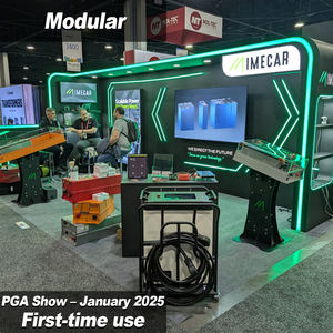 منصة عرض LEGOBOOTH BACKLIT-004 سهلة التركيب 10×10 قدم بتصميم مخصص وشريط إضاءة نمطي للمعارض التجارية في 30 دقيقة - Product Image 2