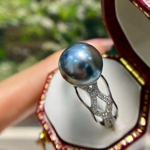 แหวนเงินแท้ S925 สไตล์เทรนดี้ ปี 2021 อุปกรณ์ DIY พร้อมลูกปัดกลม 8-10 มม. ฐานเปล่าแบบกระดิ่ง รุ่น 21708 คอลเลคชั่นเครื่องประดับเงินสุดฮิต - Product Image 1