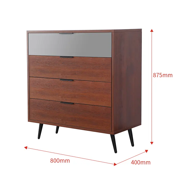 Wholesale Price Modular Modern Designs Wooden Storage Cabinet Floor 4 Drawers Chest