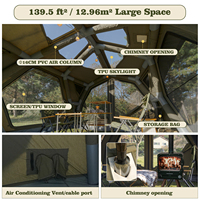Tente gonflable Coody Hubshelter Pro Air - Vert armée, quatre saisons, pour famille de 4 à 6 personnes, durable, en coton, portable, pour le camping
