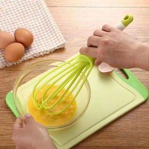 1 pièce Fouet à œufs manuel rotatif multifonctionnel en plastique et silicone, mini outil de cuisine écologique pour la pâtisserie - Product Image 6