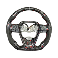 Amélioration de l'intérieur de la voiture Volant personnalisé en cuir et fibre de carbone adapté à Toyota Camry Corolla Allion RAV4