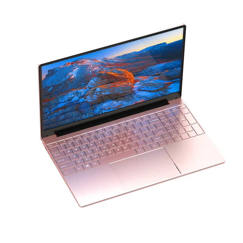 Günstigste Laptops 15,6 Zoll Chrom Buch Laptop Ips Notebook Intel Mini HD-MI Bluetooth Finger abdruck Windows10 256GB Kameras Oem