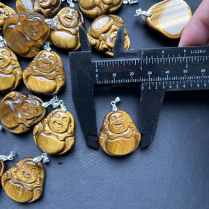 Chất Lượng Cao Màu Vàng Tiger Eye Phật Mặt Dây Chuyền <span class=keywords><strong>Crytal</strong></span> Chữa Bệnh Đá S925 Mặt Dây Chuyền Cho Thiền - Product Image 2