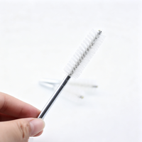 Brosse industrielle en nylon blanc, brosse à fil de nylon souple pour le nettoyage des surfaces, brosse de débavurage sans rayures pour pièces usinées