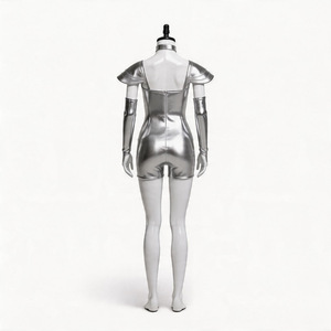 Costume de cosplay argenté pour femme Tin Man, ensemble pour Halloween, carnaval, jeu, anime, jeu de rôle, collection Printemps 2026 - Product Image 5