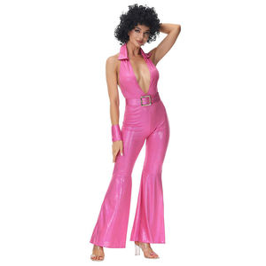 Retro Hippy Hippie disfraz Disco Halloween disfraz fiesta actuación <span class=keywords><strong>fantasía</strong></span> ahueca hacia fuera disfraz Cosplay - Product Image 3