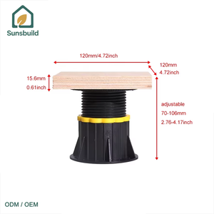 Sunsbuild Height Adjustable Plastic Pedestal Joist Support Heavy Duty <b>Decking</b> Support Pedestal for Outdoor Deck & Tile - Product Image 3