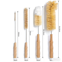 Brosse de nettoyage professionnelle en acier inoxydable 304 de qualité alimentaire pour tubes de laboratoire, claviers, bijoux, becs verseurs et machines à café