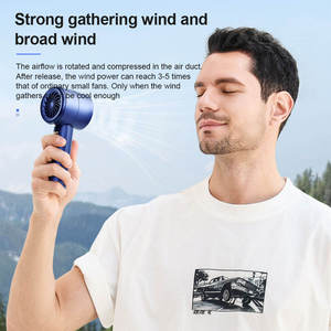 Mini Ventilador Portátil de Alta Velocidad, 100 Velocidades, Pantalla LED de Potencia, Operación Manual, Alimentación USB Eléctrica para Uso en Exteriores y en el Hogar - Product Image 4