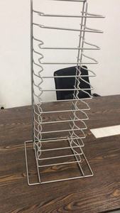 מתלה פיצה נירוסטה להתאמה אישית עם מסך ערמה דוכן פיצה מתכת עבור מסעדות מסחריות - Product Image 5