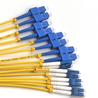 Cable de Fibra Óptica Monomodo de 3.0mm 9/125, Conector SC, Cable Dúplex BI G657A1 con Cable de Conexión de Fibra Óptica SC/UPC a SC/UPC