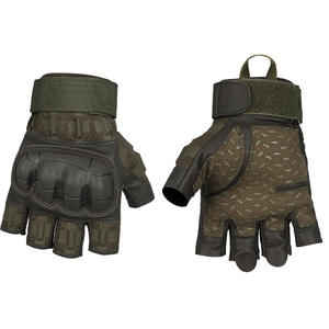 <span class=keywords><strong>Gants</strong></span> mi-doigts en polyester pour hommes, pour le sport, la remise en forme, la boxe, la moto, la protection d'inspiration militaire - Product Image 3