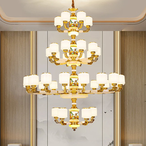 New Chinese Style Chandelier Multi Head Led <b>Light</b> Round Shape For Living Room Bedroom Home Decor - Product Image 2