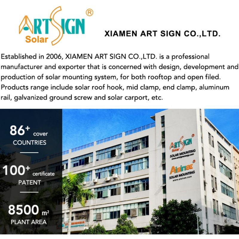 Artsign Black Anodized Mini Solar Aluminum Rail OEM Manufacturer Solar ...