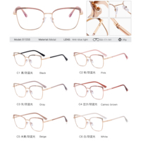 MS 81558 elegante marco grande gafas de Metal para mujer bloque luz azul marcos brillantes diseñador gafas fabricante óptico