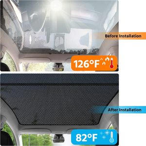 Modèle Y 2022, 2 pièces, pare-soleil pour toit ouvrant de <span class=keywords><strong>voiture</strong></span>, ne s'affaisse pas et isolant thermiquement, pare-soleil séparé pour <span class=keywords><strong>Tesla</strong></span> Model Y - Product Image 3