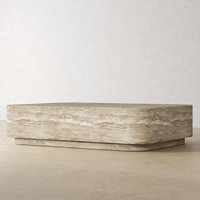 Table basse rectangulaire en pierre de marbre vert jade meubles contemporains en pierre naturelle pour la décoration intérieure
